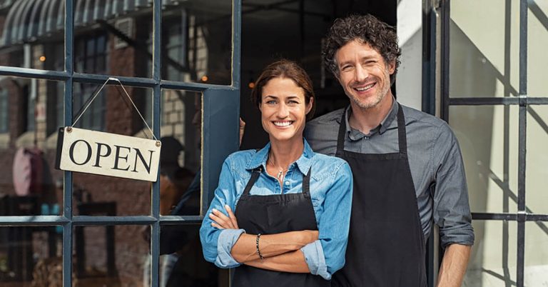 Two small business store owners.