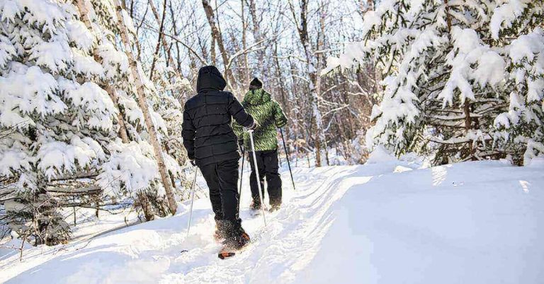 A couple hikes through the snow.